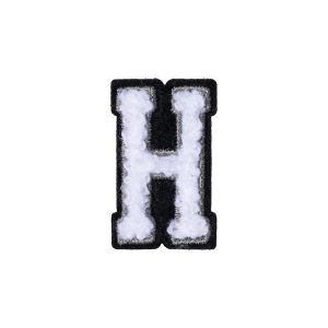Letter H Patch - H Black/White
