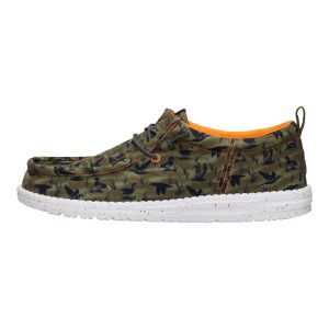 Wally Funk Duck Print - Dark Olive/Multi